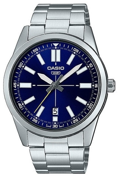 CASIO COLLECTION & VINTAGE DATE - BLUE MTP-VD02D-2EUDF Date Armbanduhr 41 mm Blau