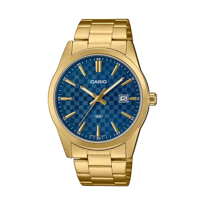 CASIO COLLECTION & VINTAGE DATE GOLD - CARBON LOOK - BLUE Herren Armbanduhr 41 mm Blau – Produktansicht