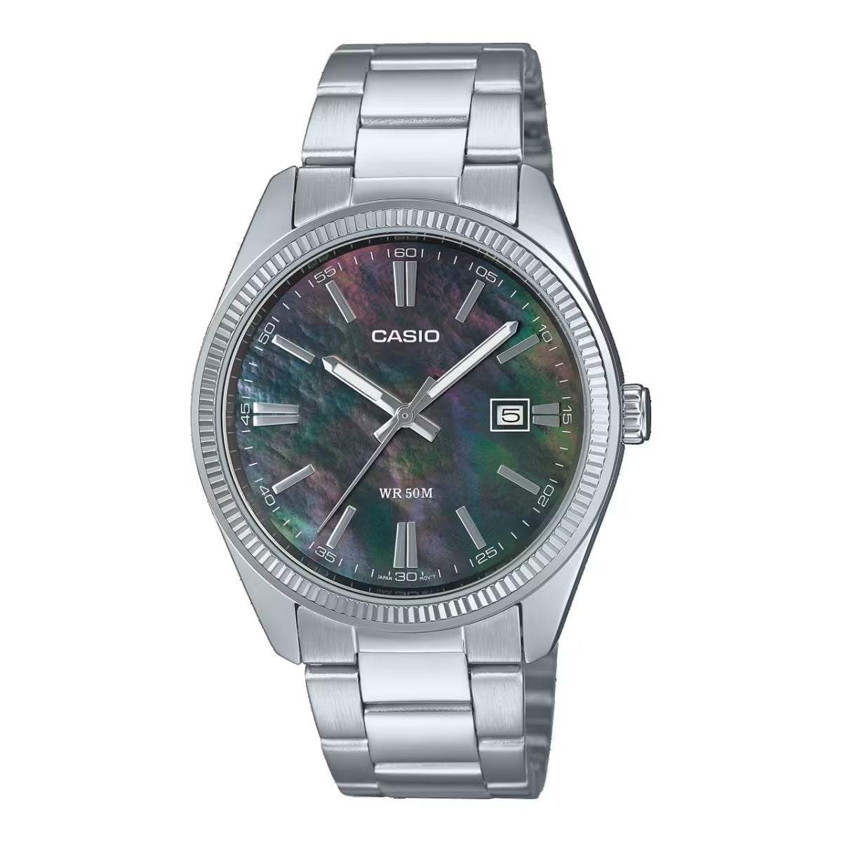 CASIO COLLECTION & VINTAGE DATE - MOTHER OF PEARL - BLACK MTP-1302DS-1AVDF Date Armbanduhr 38.5 mm Schwarz