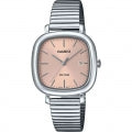 CASIO COLLECTION & VINTAGE DATE SQUARE Rose Gold Damenquarzuhr 30 mm – Seitenansicht