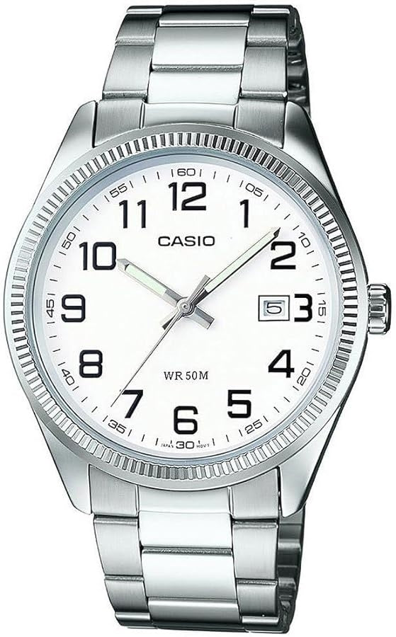 CASIO COLLECTION & VINTAGE DATE WHITE Herrenquarzuhr 38.5 mm weiss – Produktansicht