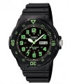 CASIO COLLECTION & VINTAGE DIVER 100M - BLACK MRW-200H-3BVDF Herren Quarzuhr Schwarz 44.5 mm – Seitenansicht