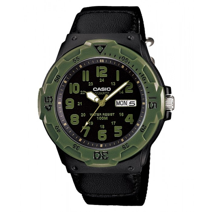 CASIO COLLECTION & VINTAGE DIVER 100M - BLACK MRW-200HB-1BVEF Day & Date Armbanduhr 44.5 mm Schwarz