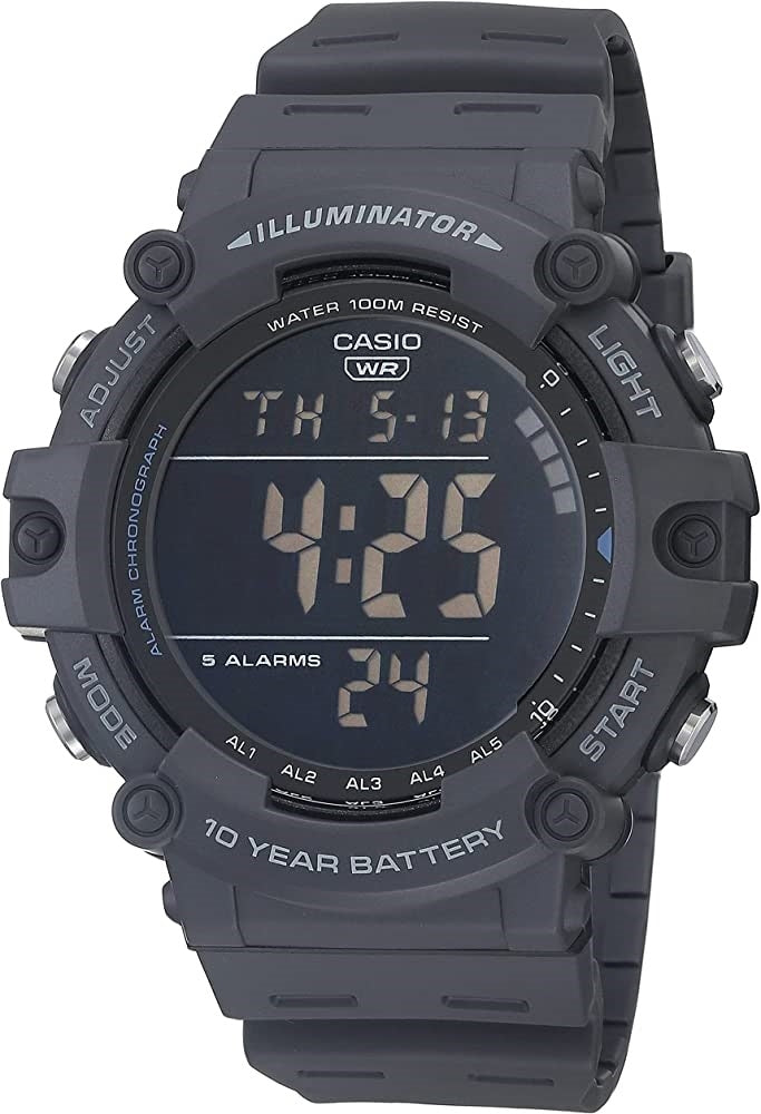 CASIO COLLECTION & VINTAGE DIVER - ILLUMINATOR WORLDTIME 10 YEARS BATTERY - GREY AE-1500WH-8BVCF Multifunction Armbanduhr 51 mm Grau