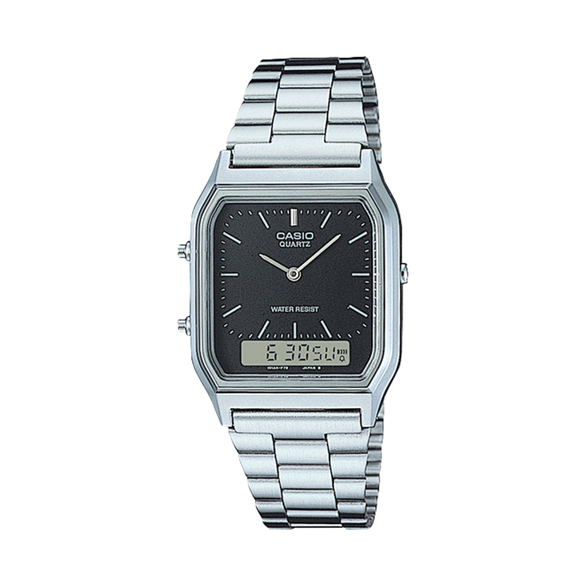 CASIO COLLECTION & VINTAGE Unisex Sonnenbrille Schwarz UV400 EDGY COLLECTION AQ-230A-1DMQYES – Detailansicht
