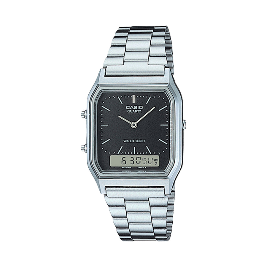 CASIO COLLECTION & VINTAGE Unisex Sonnenbrille Schwarz UV400 EDGY COLLECTION AQ-230A-1DMQYES – Detailansicht