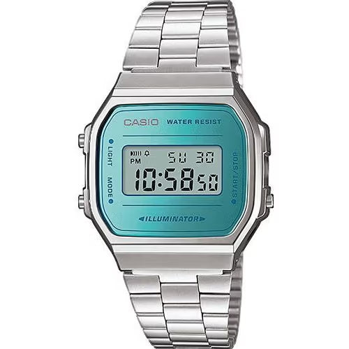 CASIO COLLECTION & VINTAGE ICONIC AQUA GREEN A168WEM-2EF Multifunktion Armbanduhr 36 mm Grün – Produktansicht