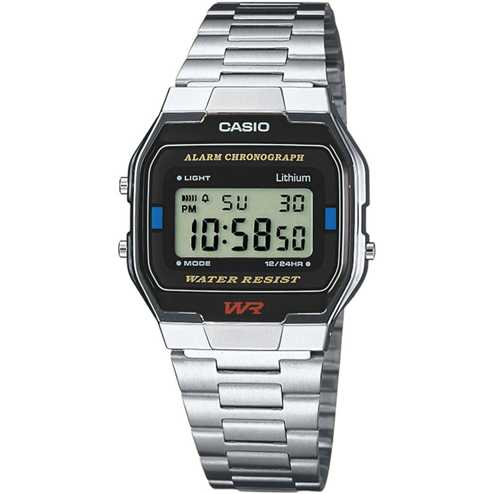 CASIO COLLECTION & VINTAGE ICONIC - CLASSIC SILVER A163WA-1QES Multifunction Armbanduhr 33 mm Silber