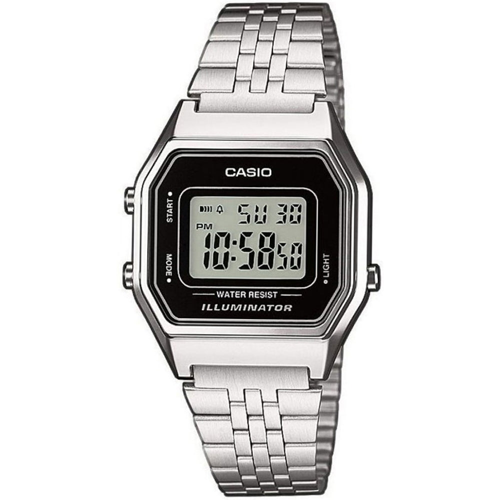 CASIO COLLECTION & VINTAGE ICONIC LADY Schwarze Multifunktion Damen-Armbanduhr 28.5 mm – Produktansicht