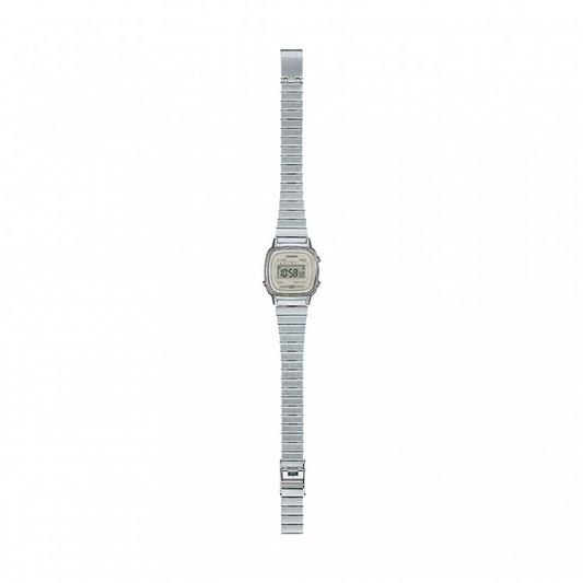 CASIO COLLECTION & VINTAGE ICONIC MINI STEEL - CREAM LA670WEA-8AEF Multifunction Damen Armbanduhr 25 mm – Produktansicht