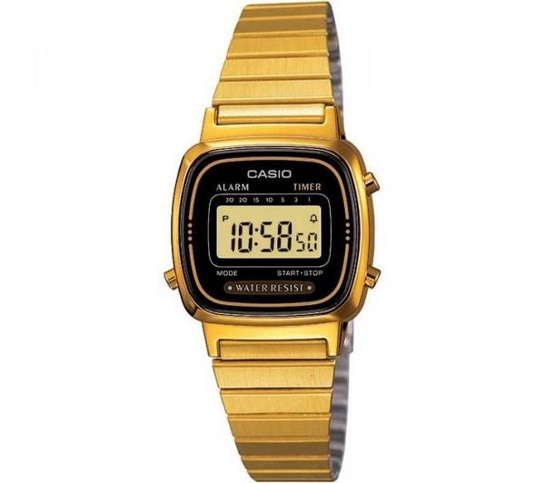 CASIO COLLECTION & VINTAGE ICONIC MINI STEEL Gold Black Damenquarzuhr 25 mm – Produktansicht