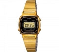 CASIO COLLECTION & VINTAGE ICONIC MINI STEEL Gold Black Damenquarzuhr 25 mm – Seitenansicht