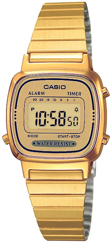 CASIO COLLECTION & VINTAGE ICONIC MINI STEEL - GOLD LA670WEGA-9EF Multifunction Armbanduhr 25 mm Gold
