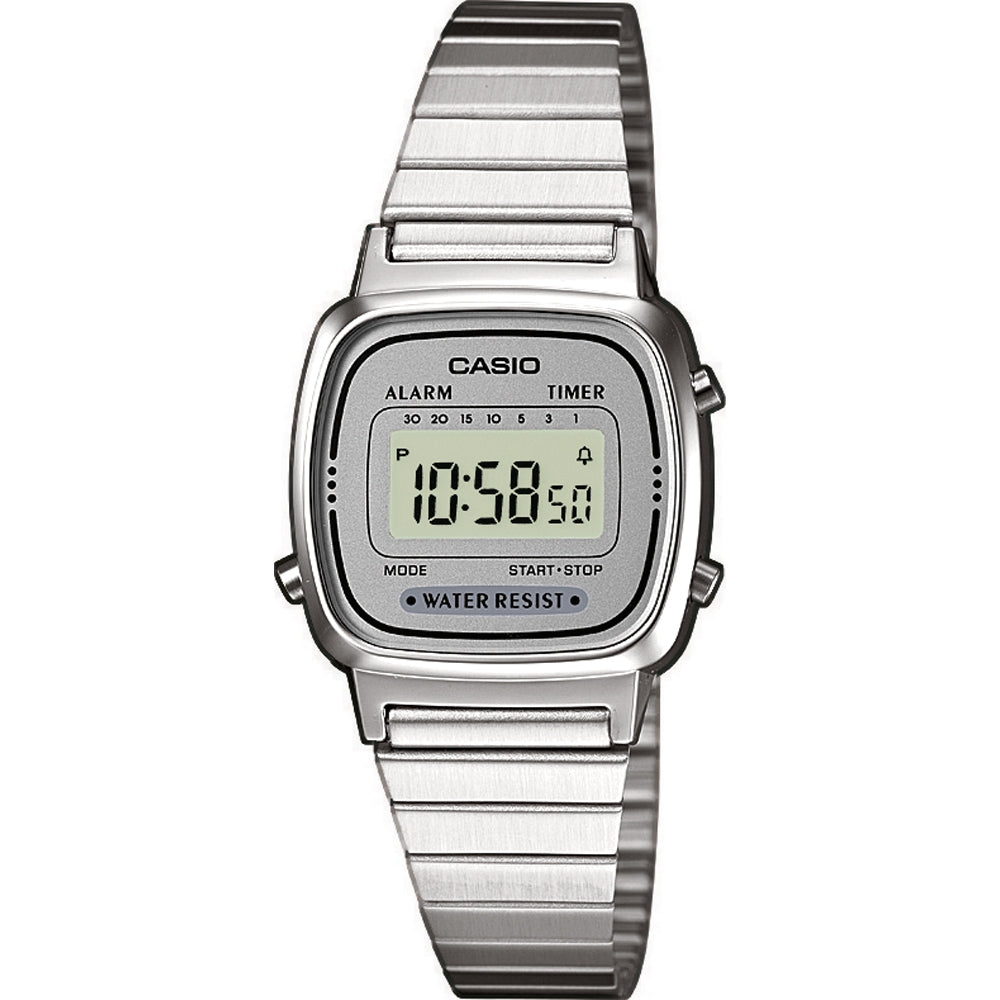 CASIO COLLECTION & VINTAGE ICONIC MINI STEEL GREY LA670WEA-7EF Multifunction - Armbanduhr 25 mm Grau