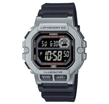 CASIO COLLECTION & VINTAGE ILLUMINATOR LAP MEMORY 60 - BLACK WS-1400H-1BVDF Armbanduhr Schwarz