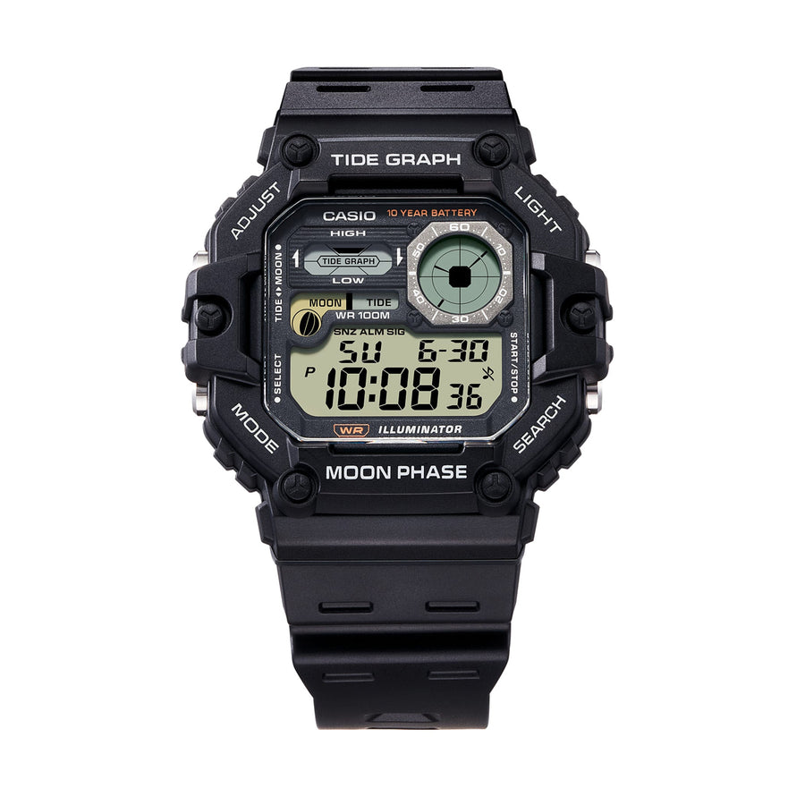 CASIO COLLECTION & VINTAGE ILLUMINATOR TIDE GRAPH - BLACK WS-1700H-1AVEF Multifunction Armbanduhr 48.5 mm Schwarz ansicht-2