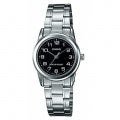 CASIO COLLECTION & VINTAGE LADY 3H - BLACK LTP-V001D-1BUDF Only Time Armbanduhr 25 mm Schwarz ansicht-3