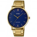 CASIO COLLECTION & VINTAGE MINIMAL GOLD BLUE Herren-Quarzuhr 40 mm Gold – Seitenansicht