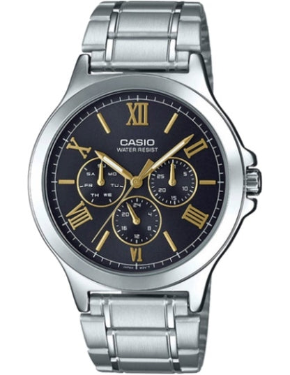 CASIO COLLECTION & VINTAGE MULTIFUNCTION - BLACK MTP-V300D-1A2UDF Day - Date - 24H Armbanduhr 41.5 mm Schwarz