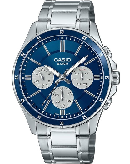 CASIO COLLECTION & VINTAGE MULTIFUNCTION CALENDAR - BLUE MTP-1374D-2A3VDF Calendar Armbanduhr 43.5 mm Blau ansicht-2