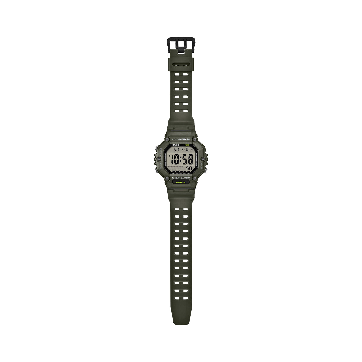 CASIO COLLECTION & VINTAGE OVERSIZE 10 YEARS BATTERY - GREEN AE-1600HX-3AVEF Multifunction - Armbanduhr 50 mm Grün ansicht-2