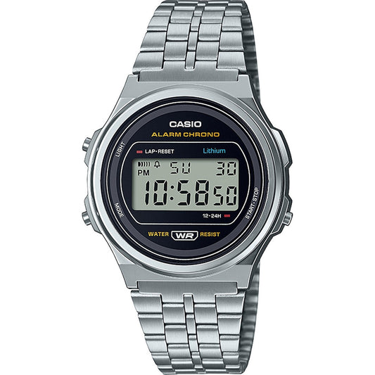 CASIO COLLECTION & VINTAGE ROUND - BLACK A171WE-1AEF Multifunction - Armbanduhr 37.5 mm Schwarz