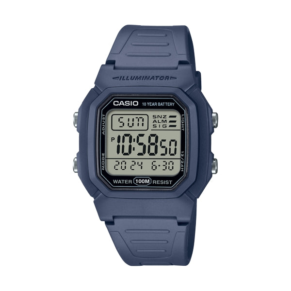CASIO COLLECTION & VINTAGE W-800H-2AVES Multifunction Armbanduhr 37 mm Blau – Produktansicht