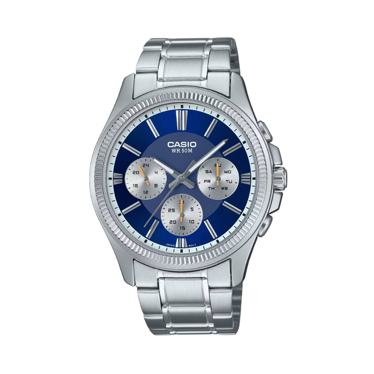 CASIO DAY DATE MULTIFUNCTION - BLUE MTP-1375PD-2A1VEF Day - Date - 24H - Armbanduhr 43.5 mm Blau