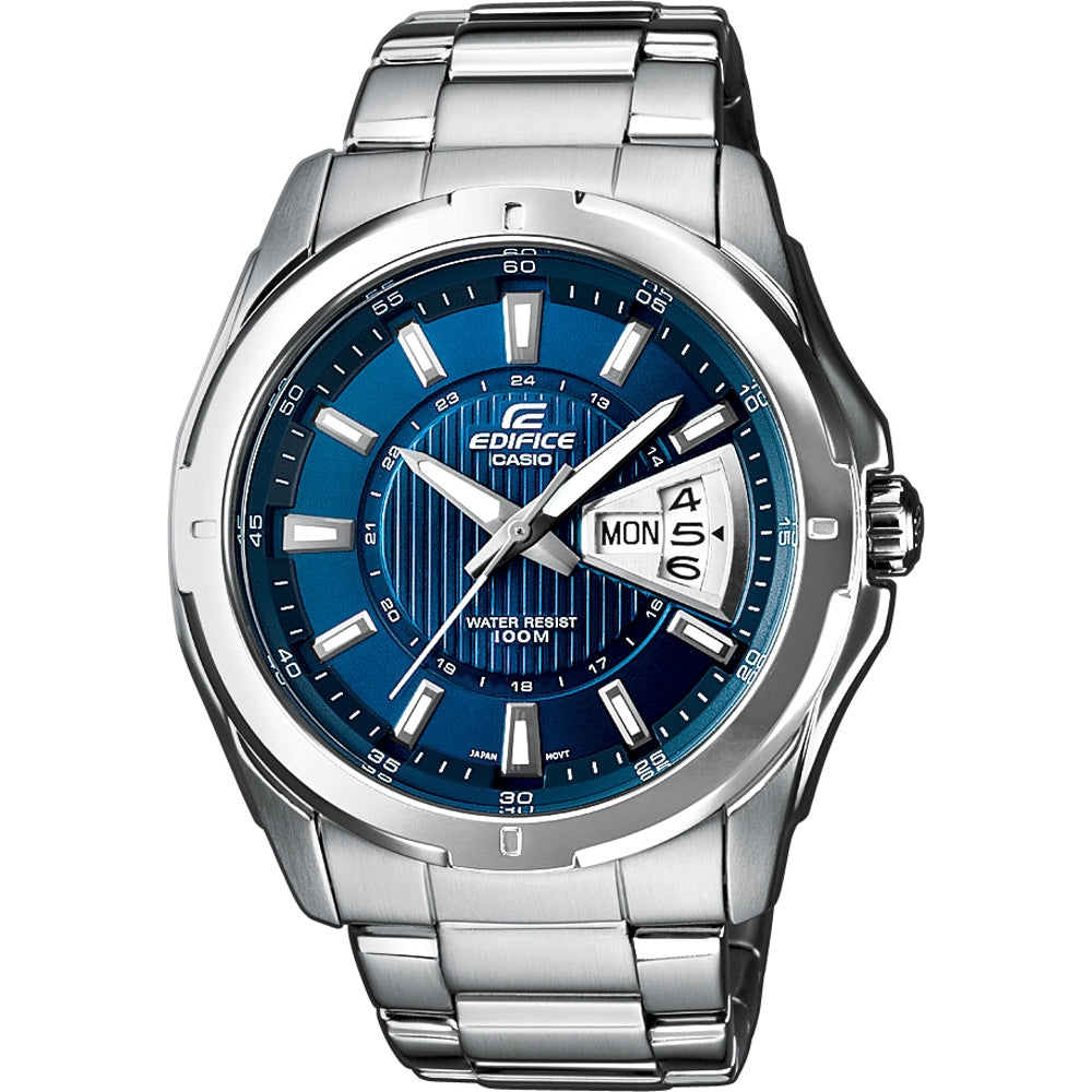 CASIO EDIFICE CLASSIC DAY DATE - BLUE EF-129D-2AVEF Day & Date Armbanduhr 45 mm Blau