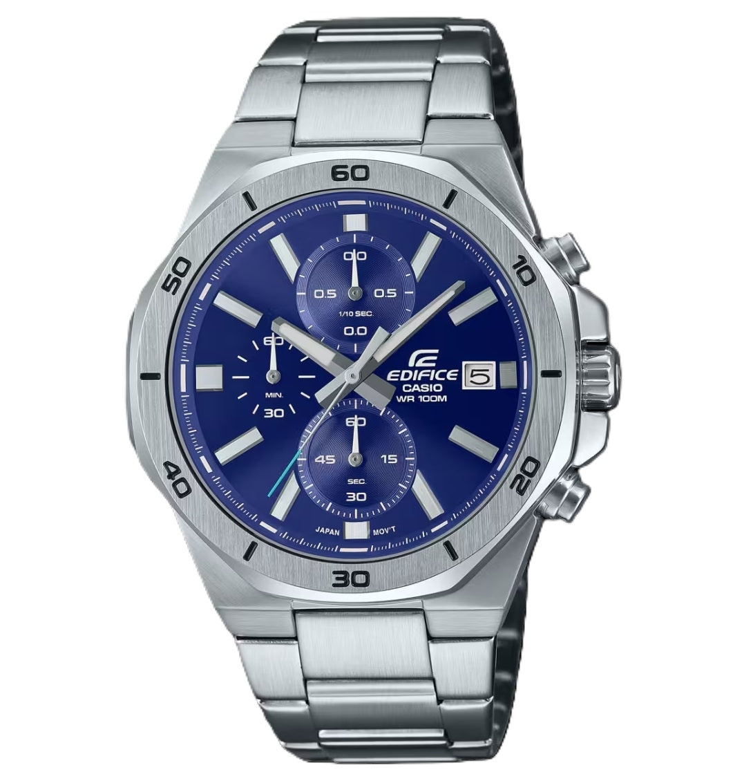 CASIO EDIFICE OCTAGONAL CHRONOGRAPH - BLUE EFV-640D-2AVUDF Chronograph Armbanduhr 44 mm Blau