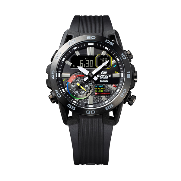 CASIO EDIFICE RACING MULTI COLOR SERIE ECB-40MP-1AEF Multifunction Armbanduhr 48 mm