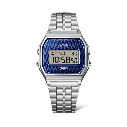 CASIO EU ICONIC - TRADITIONAL SEIGAIHA PATTERN Limited Edition - BLUE A159WEVJ-2ER Multifunction - Armbanduhr 33 mm Blau