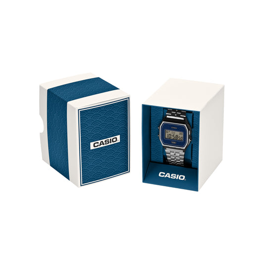 CASIO EU ICONIC - TRADITIONAL SEIGAIHA PATTERN Limited Edition - BLUE A159WEVJ-2ER Multifunction - Armbanduhr 33 mm Blau ansicht-2