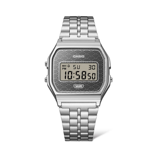 CASIO EU ICONIC - TRADITIONAL SEIGAIHA PATTERN Limited Edition - GREY A159WEVJ-7ER Multifunction - Armbanduhr 33 mm Grau