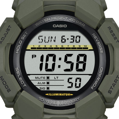 CASIO G-SHOCK GRAND DIGIT - GREEN GD-010-3ER Multifunction Armbanduhr 52 mm Grün ansicht-3