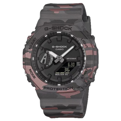 CASIO G-SHOCK Mod. OAK - SMOKE GREY CAMOUFLAGE SERIE ***NEW!*** GA-2100CM-8AER Multifunction Armbanduhr 45.5 mm Grau