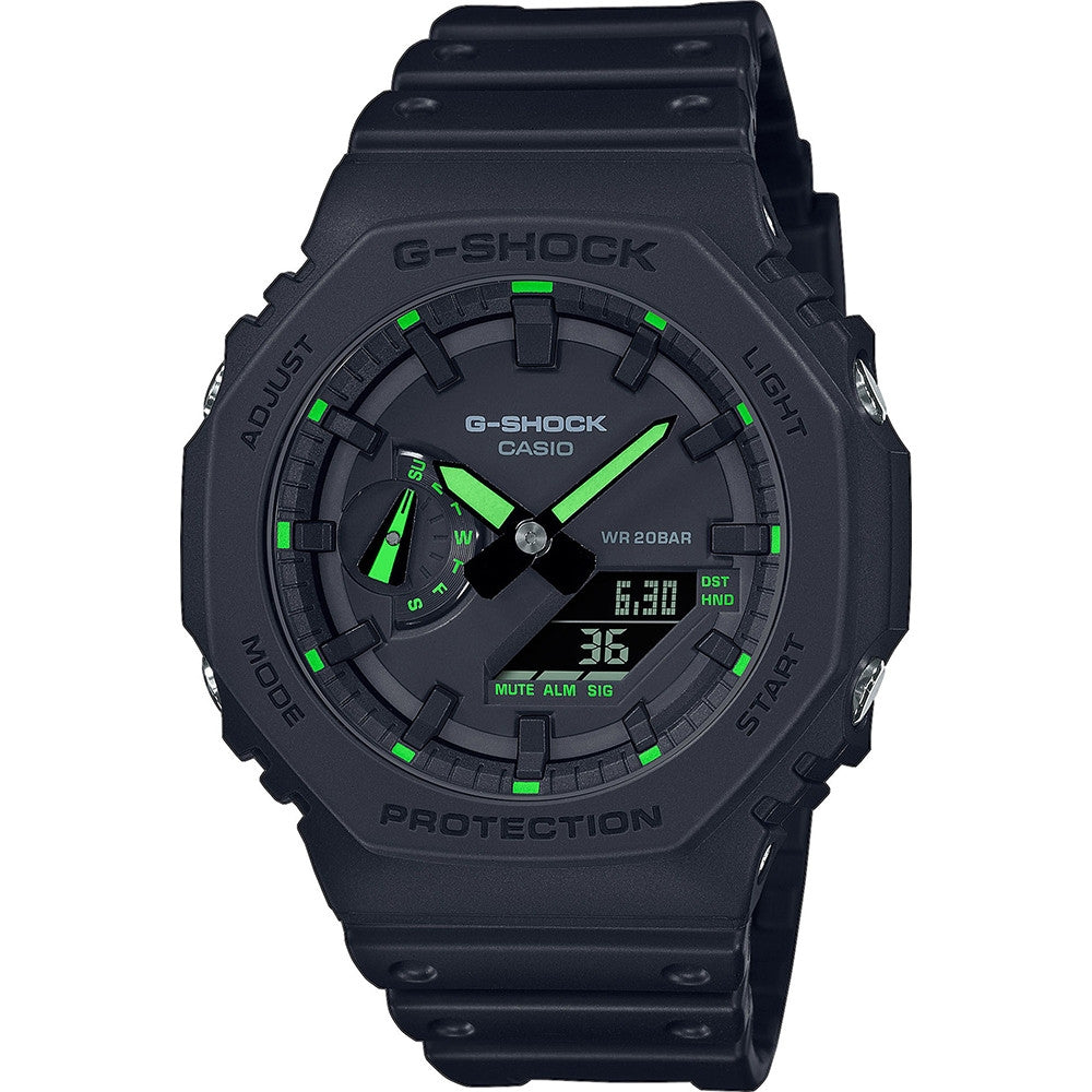 CASIO G-SHOCK OAK - Neon Green Index GA-2100-1A3ER Multifunction - Armbanduhr 45.5 mm Grün