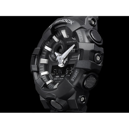 CASIO G-SHOCK OVERSIZED FULL BLACK GA-700-1BER Multifunction Armbanduhr 53 mm Schwarz ansicht-3