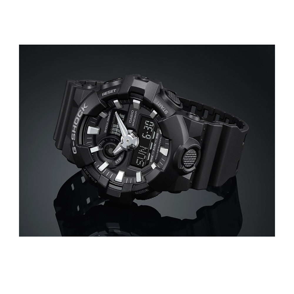 CASIO G-SHOCK OVERSIZED FULL BLACK GA-700-1BER Multifunction - Armbanduhr 53 mm Schwarz