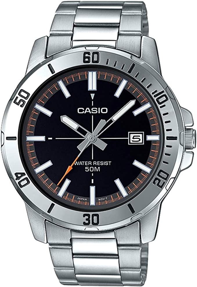 CASIO SPORT COLLECTION DIVER 50M - BLACK MTP-VD01D-1E2VUDF Date - Armbanduhr 45 mm Schwarz
