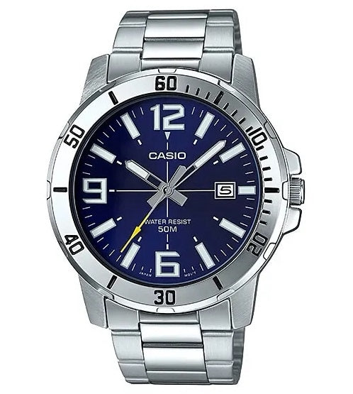 CASIO SPORT COLLECTION DIVER 50M - BLUE MTP-VD01D-2BVUDF Date - Armbanduhr 45 mm Blau