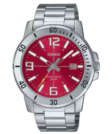 CASIO SPORT COLLECTION DIVER 50M - RED MTP-VD01D-4BVUDF Date - Armbanduhr 45 mm Rot