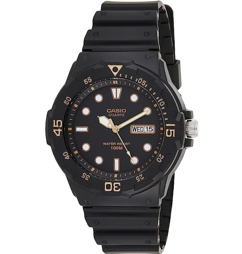 CASIO SPORT DIVER 100M - BLACK MRW-200H-1E Day & Date - Armbanduhr 44.5 mm Schwarz