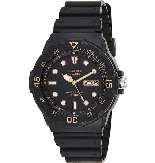 CASIO SPORT DIVER 100M - BLACK MRW-200H-1E Day & Date - Armbanduhr 44.5 mm Schwarz