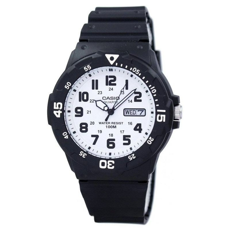 CASIO SPORT DIVER 100M - WHITE MRW-200H-7BVDF Day & Date - Armbanduhr 44.5 mm Weiss