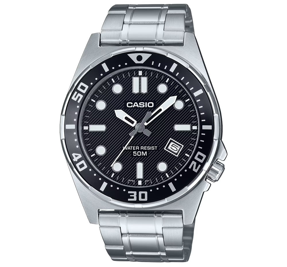 CASIO SPORT DIVER 50M - BLACK MTD-135D-1AVDF Date - Armbanduhr 43.5 mm Schwarz