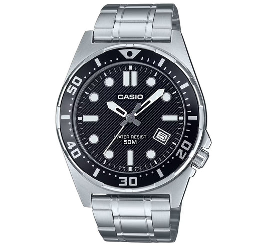 CASIO SPORT DIVER 50M - BLACK MTD-135D-1AVDF Date - Armbanduhr 43.5 mm Schwarz