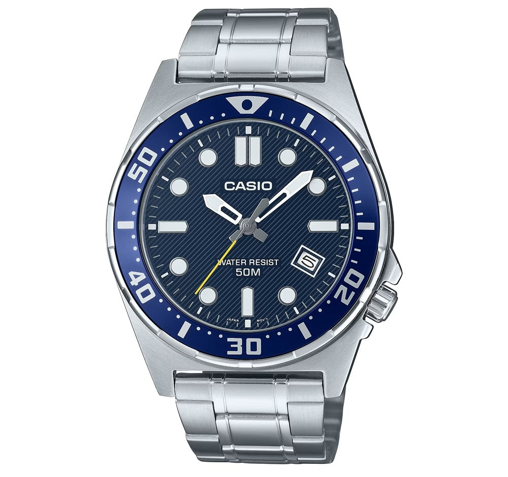 CASIO SPORT DIVER 50M - BLUE MTD-135D-2AVDF Date - Armbanduhr 43.5 mm Blau