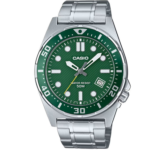 CASIO SPORT DIVER 50M - FOREST GREEN MTD-135D-3AVDF Date - Armbanduhr 43.5 mm Grün