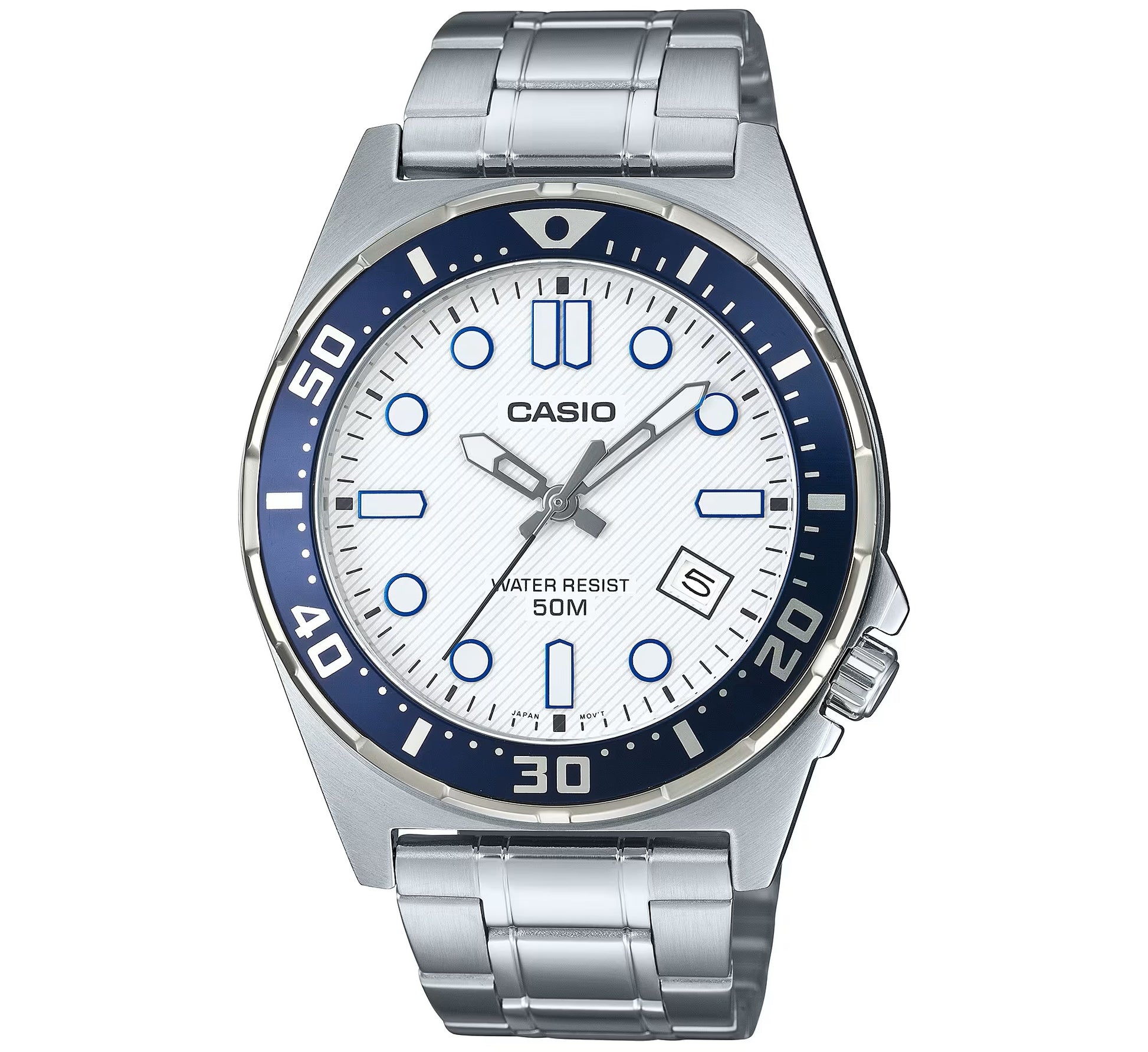 CASIO SPORT DIVER 50M - WHITE MTD-135D-7AVDF Date - Armbanduhr 43.5 mm Weiss